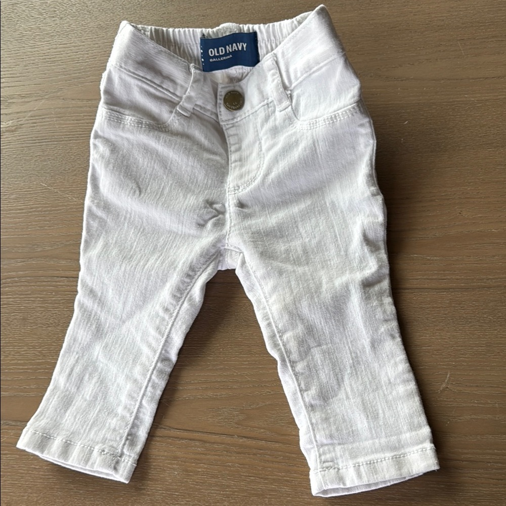 Baby girl white denim